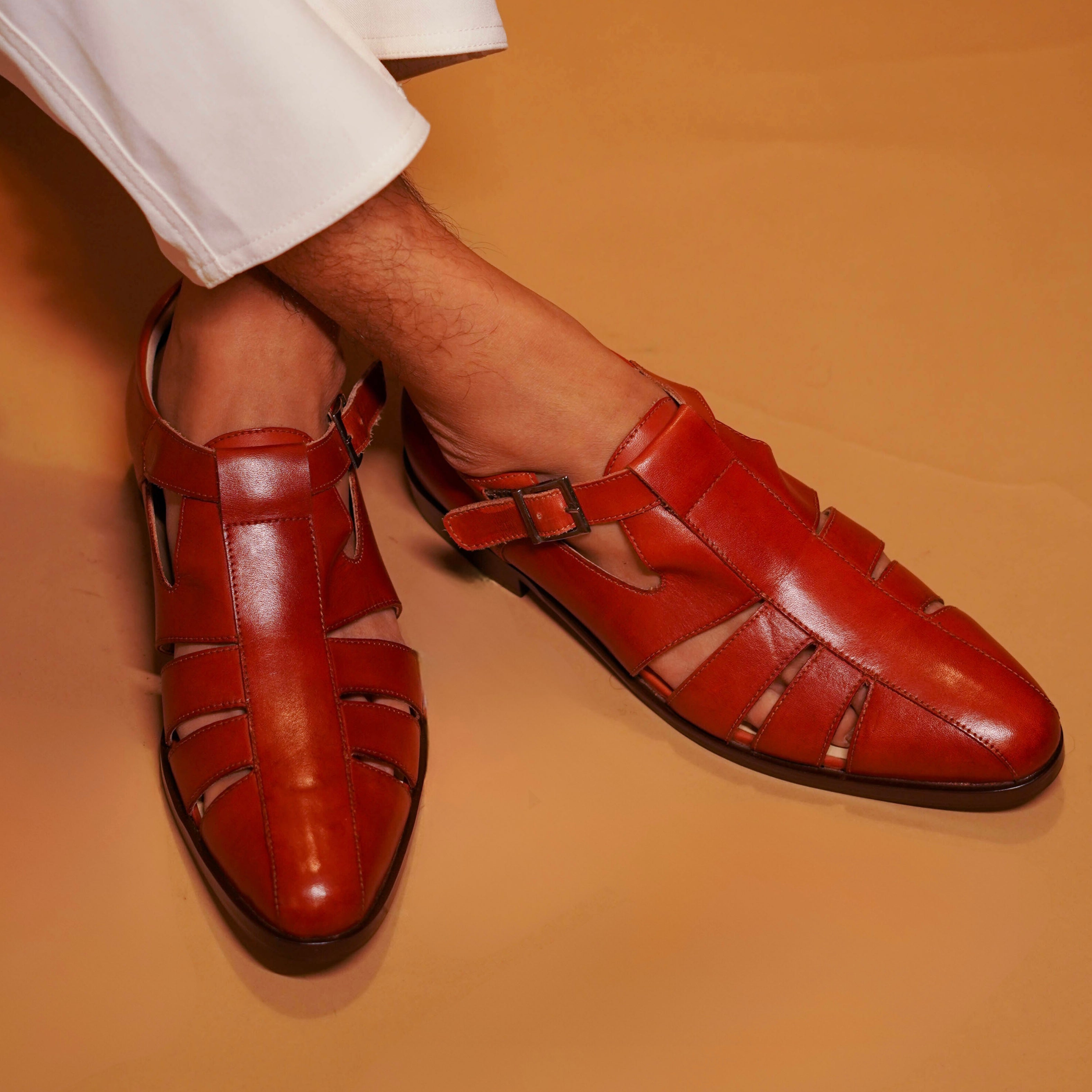 Pesha Caro Tanino | Peshawari Insprired leather Shoe